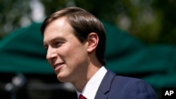 President Donald Trump's White House senior adviser Jared Kushner walks to the West Wing of the White House after participating in a television news interview, Aug. 14, 2020, in Washington. 