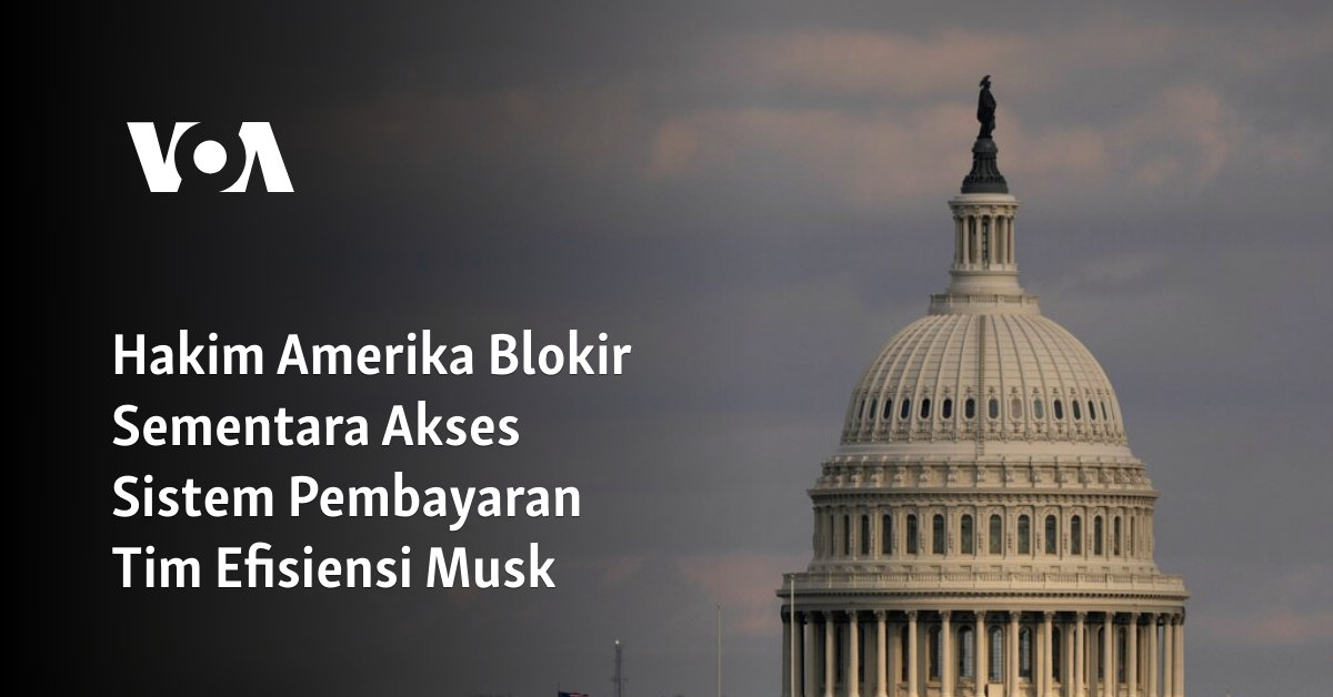 Hakim Amerika Blokir Sementara Akses Sistem Pembayaran Tim Efisiensi Musk