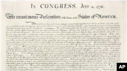 High-resolution image of the United States Declaration of Independence (1823 facsimile of the engrossed copy)