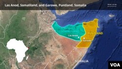 Somaliland and Puntland map