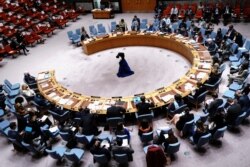 联合国安理会召开主题为国际和平与安全威胁的会议。（2022年3月7日）