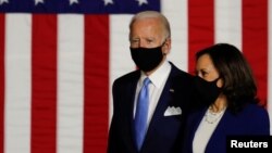 Democratic presidential candidate Joe Biden and vice presidential candidate Senator Kamala Harris 