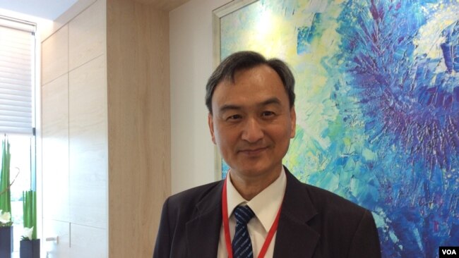台湾科技部政务次长苏芳庆博士(美国之音申华 拍摄)