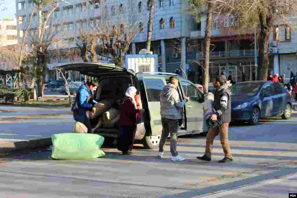 Residents living Sur district in Diyarbakir after the curfew was expanded
