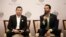Donald Trump Jr., right, son of U.S. President Donald Trump, speaks as Media Nusantara Citra (MNC) Group President and CEO Hary Tanoesoedibjo listens during a press conference in Jakarta, Indonesia, Aug. 13, 2019.