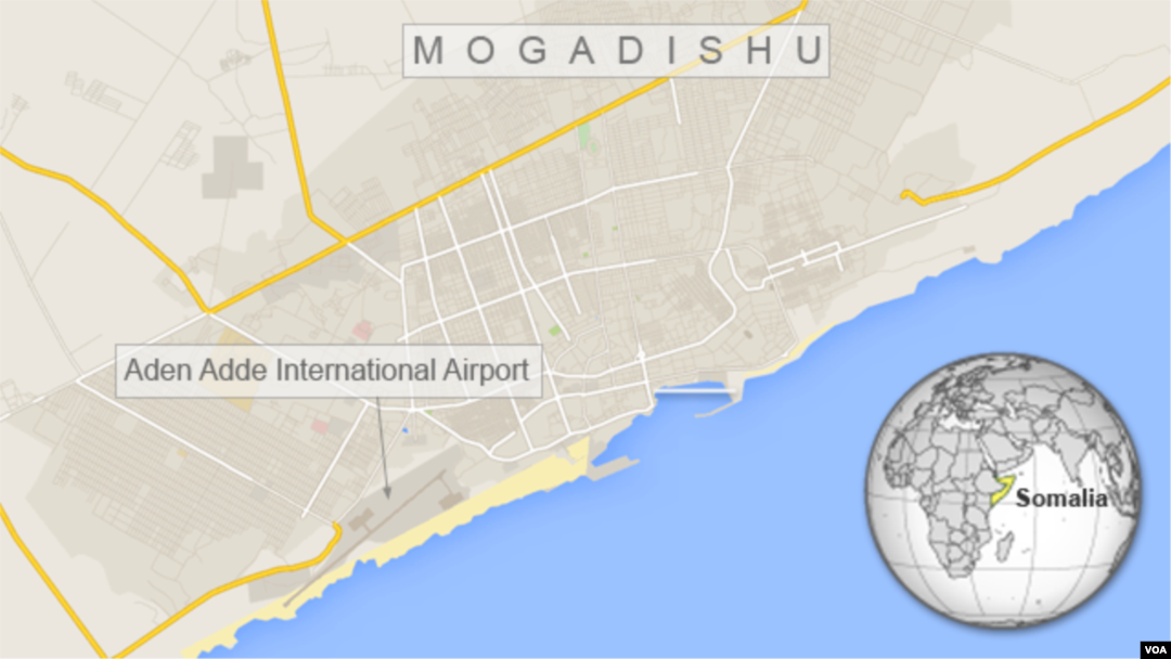 Peta wilayah Mogadishu.