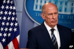 FILE - Director of National Intelligence Dan Coats at a briefing at the White House, Aug. 2, 2018. Coats warned the American public several times of Russian attempts to interfere in U.S. elections.