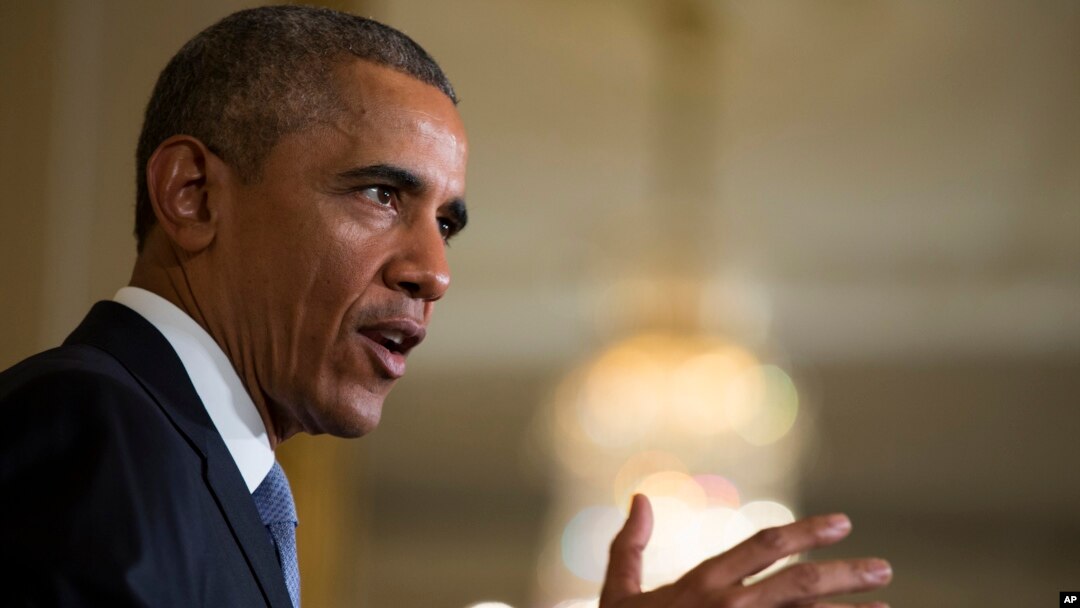 President Barack Obama speaks in the East Room of the White House in Washington, July 13, 2015.