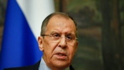 Russian Foreign Minister Sergey Lavrov attends a news conference in Moscow, Russia, April 16, 2021.