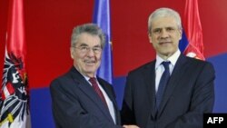 Predsednici Austrije i Srbije, Hajnc Fišer i Boris Tadić, u Beogradu, 23. mart 2012.
