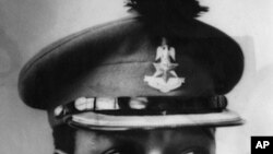 Biafran leader, Lietenant Colonel C. Odumegwu Ojukwu, military governor of East Nigeria is seen in this 1966 file photo.