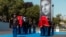 French Republican Guards carry the flag-draped coffins of late Auschwitz survivor and French health minister Simone Veil and her late husband Antoine Veil during a national tribute before being laid to rest in the crypt of the Pantheon mausoleum, in Paris, July 1, 2018. 