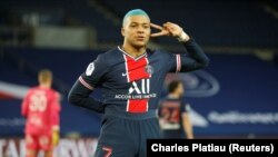 Kylian M'Bappé au Parc des Princes lors du match PSG Lorient à Paris le 16 décembre 2020.