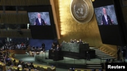 El presidente de EEUU, Joe Biden, interviene en la 77ª Asamblea General de la ONU, en Nueva York, EEUU, el 21 de septiembre de 2022.
