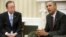 U.N. Secretary-General Ban Ki-moon, left, and U.S. President Barack Obama talk to reporters after their meeting in the Oval Office at the White House in Washington, D.C., Aug. 4, 2015. 