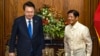 South Korean President Yoon Suk Yeol, left, meets with Philippine President Ferdinand Marcos Jr. at the Malacanang Palace, Oct. 7, 2024 in Manila, Philippines. 