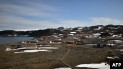 FILE - This Chilean air force press office photo shows the Eduardo Frei Antarctic base, at the Fildes Peninsula, west of King George island, on May 10, 2020. 