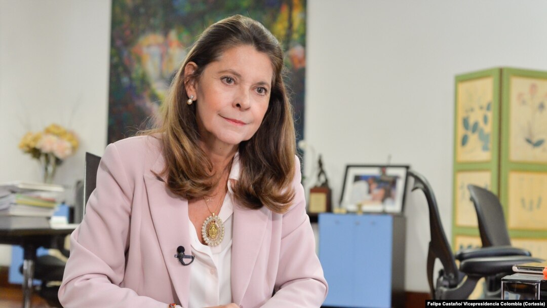 La vicepresidenta de Colombia, Marta Lucía Ramírez, en entrevista con la Voz de América.