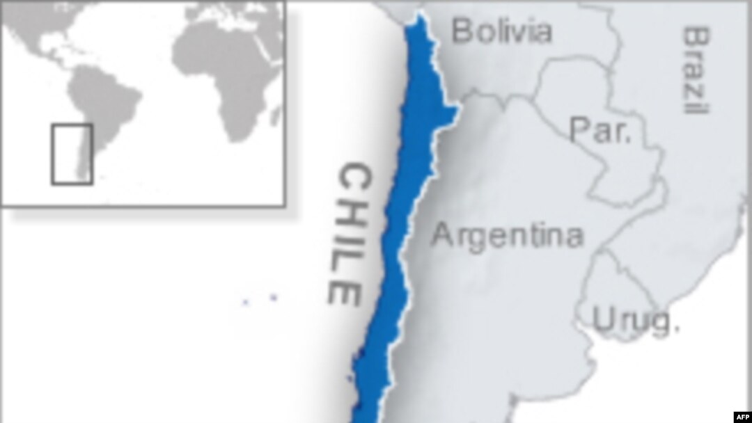 Peta wilayah Chile.