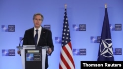 آنتونی بلینکن وزیر خارجه ایالات متحده آمریکا در جریان سفر به بروکسل و مقر ناتو، روز سه‌شنبه