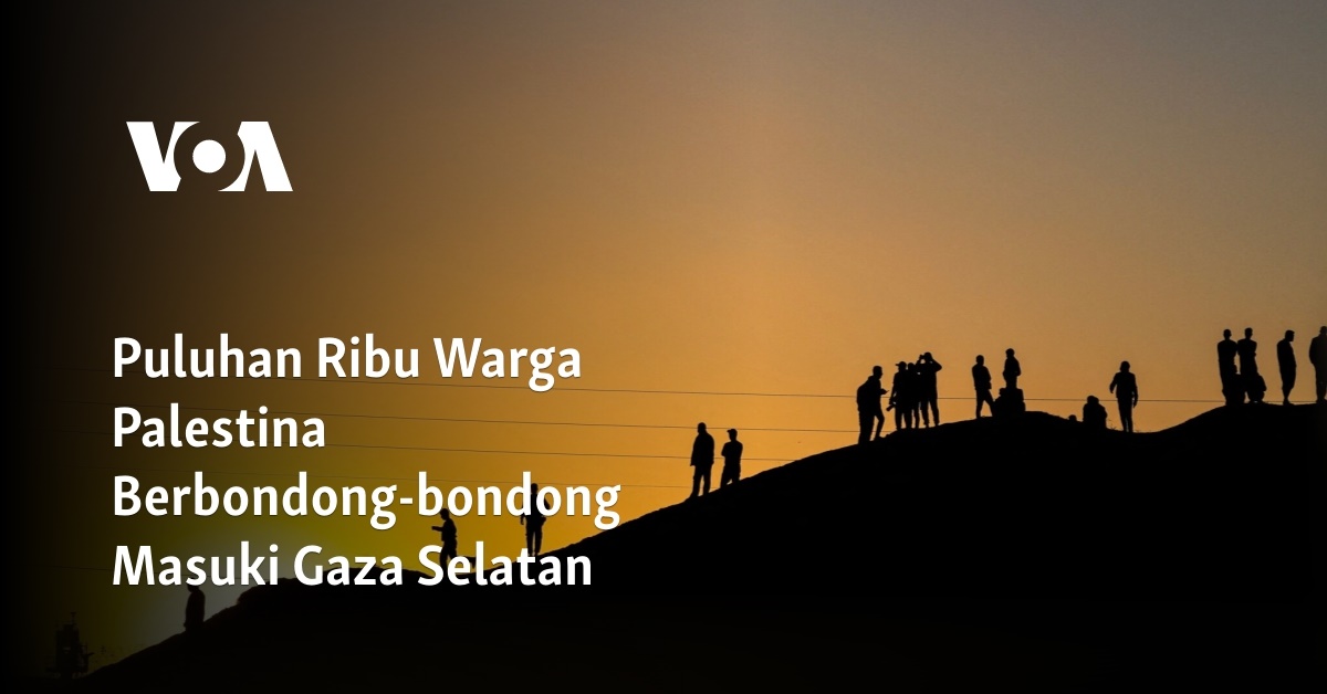 Puluhan Ribu Warga Palestina Berbondong-bondong Masuki Gaza Selatan