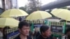 港人抗議拘捕內地聲援雨傘運動人士