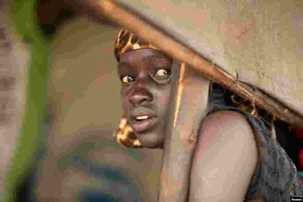 A South Sudanese refugee girl is seen at the Nguenyyiel refugee camp during a visit by U.S. Ambassador to the United Nations Nikki Haley (not pictured) to the Gambella Region, Ethiopia, Oct. 24, 2017.