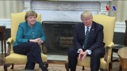 Trump ve Merkel İlk Kez Biraraya Geldi