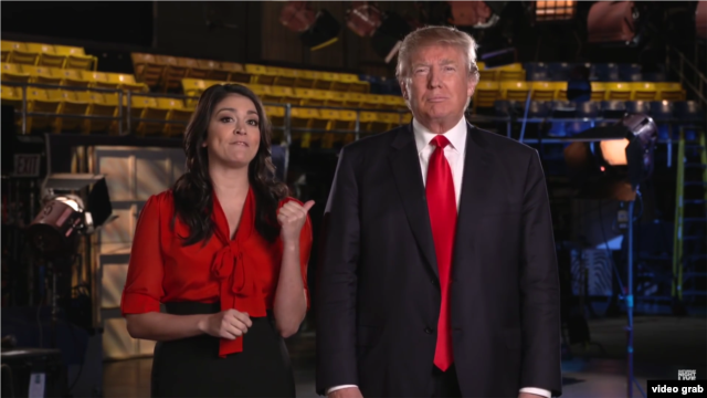 Trump en uno de los promocionales del episodio de SNL que será transmitido el sábado 7 de noviembre.