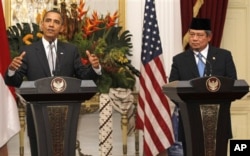 Le président Obama et son homologue indonésien, Susilo Bambang Yudhoyono, ont tenu une conférence presse conjointe aprés leurs entretiens.