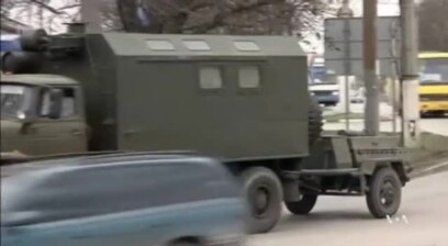 Military Convoy Moves Through Crimea