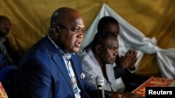 Felix Tshisekedi, candidat favori à la succession de son père à la tête de l'Union pour la démocratie et le progrès social (UDPS), à Kinshasa, RDC, 12 octobre 2017.