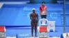 L'Ougandaise Husnah Kukundakwe participe au 100 m brasse féminin aux Jeux paralympiques de Tokyo 2020 au Centre aquatique de Tokyo, le 26 août 2021.