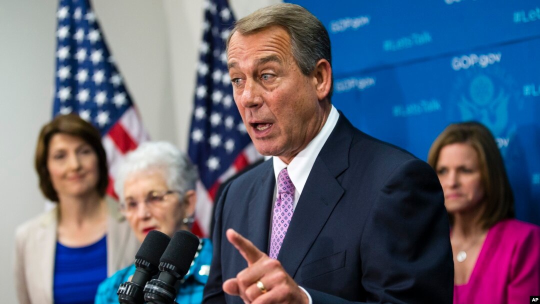 Ketua DPR AS John Boehner hari Minggu (6/10) mengatakan persetujuan anggaran tergantung pada kesediaan Presiden Obama untuk berunding (foto: dok). 