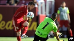 David Villa contre le Salvador, Landover, MAryland, le 7 juin 2014