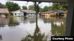 Flooded homes are seen in the Westbury neighborhood of Houston, Aug. 27, 2017. (Photo courtesy of Paul Trinh)