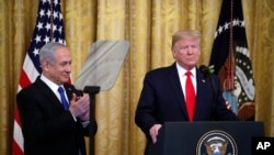 El primer ministro Benjamin Netanyahu junto al presidente Donald Trump durante su visita a Washington en enero pasado.