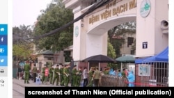 Bệnh viện Bạch Mai ở Hà Nội, một trong những bệnh viện tuyến trên lớn nhất Việt Nam
