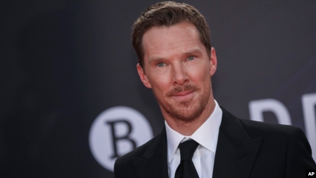 Benedict Cumberbatch poses for photographers upon arrival at the premiere of the film 'The Power of the Dog' during the 2021 BFI London Film Festival.