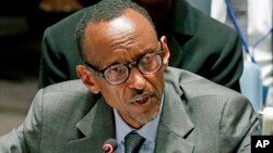 Tổng thống Rwanda Paul Kagame phát biểu trong một cuộc họp của Hội đồng Bảo an Liên hiệp quốc. (Ảnh tư liệu của AP).