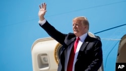 President Donald Trump arrives in Colorado, May 30, 2019, to attend the 2019 United States Air Force Academy Graduation Ceremony.
