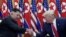 Tư liệu: Tổng thống Mỹ Donald Trump gặp gỡ lãnh tụ Triều Tiên Kim Jong Un tại khu phi quân sự ngăn cách hai miền Triều Tiên, ở Panmunjom, Hàn Quốc, ngày 30 tháng 6, 2019.