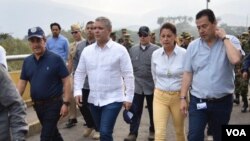El presidente de Colombia, Iván Duque, dijo que este domingo no se insistirá en el ingreso de la ayuda humanitaria.