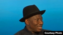 Nigerian President Goodluck Jonathan at 2013 World Economic Forum Annual Meeting. (Credit: WEC)