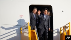 台湾副总统赖清德2023年8月14日抵达巴拉圭访问。（美联社）