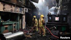 Fire at the Jomo Kenyatta International Airport in Nairobi, Kenya, on Aug. 7, 2013, destroyed the arrivals terminal. 