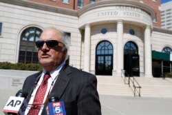 Attorney Joe Rice, who represents a group of plaintiffs in the Purdue Pharma bankruptcy, speak to reporters in White Plains, N.Y., Sept. 17, 2019.