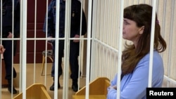 Катерина Борисевич перед судебным заседанием в Минске, 2 марта 2021 г. 