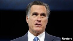 FILE - Former U.S. presidential candidate Mitt Romney speaks to the Conservative Political Action Conference (CPAC) in National Harbor, Maryland.