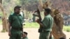 Former Renamo rebels being re-trained for combat at a remote bush camp near Mozambique's Gorongosa mountains, November 8, 2012. (J. Jackson/VOA) 